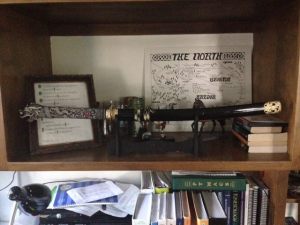 Yep! Real sword! Although blunted to allow it to be sold. (Ignore all the textbooks and stuff below :D)