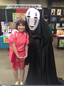 Spirited Away was a good movie so when I saw No Face wandering around... Also my older sister and I have this joke where we'll go up to each other and go "uh...uh....uh"